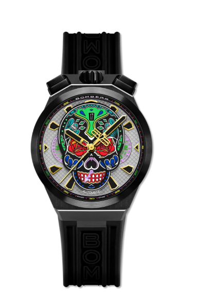 Review Bomberg iconics CHRONO SKULL THROWBACK EDITION - COLORIDO BLACK replica watch